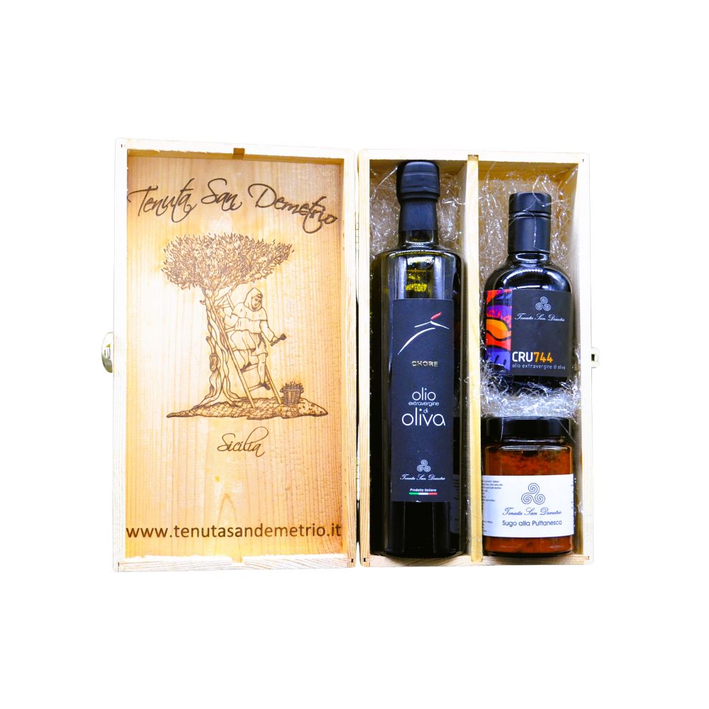 Box Chore/Cru/Sugo - Bundle of Sicilian products - Tenuta San Demetrio