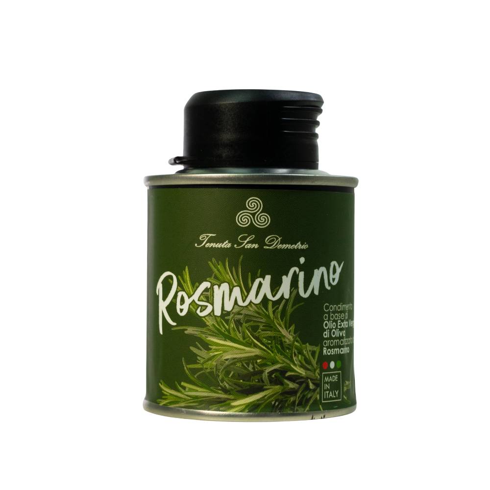 Condimento a base di Olio Extravergine di Oliva Siciliano aromatizzato al Rosmarino - 100 ml latta