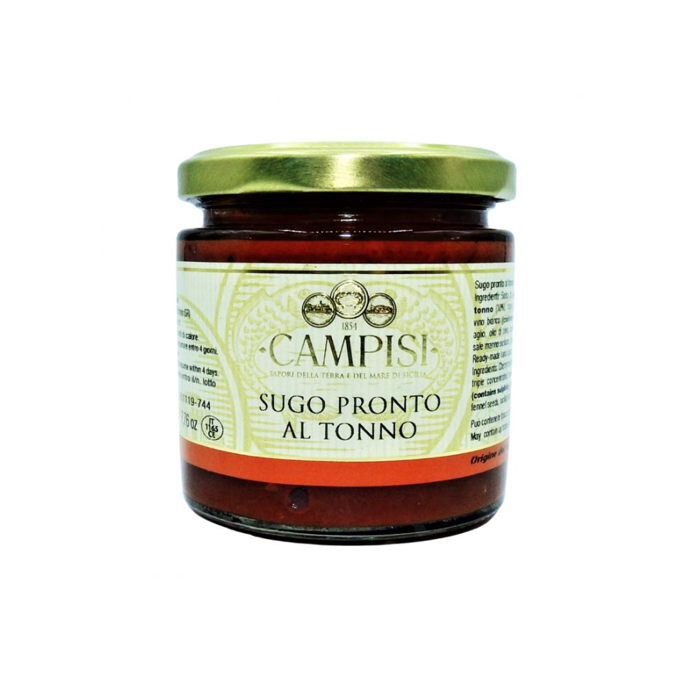 SUGO PRONTO AL TONNO CON POMODORO DI CILIEGINO - Prodotti siciliani - 220g