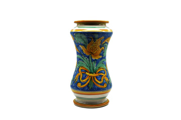 Apothekervase im Caltagirone-Keramikstil von Maestro Varsallona, ​​H 30 cm, Ø 15