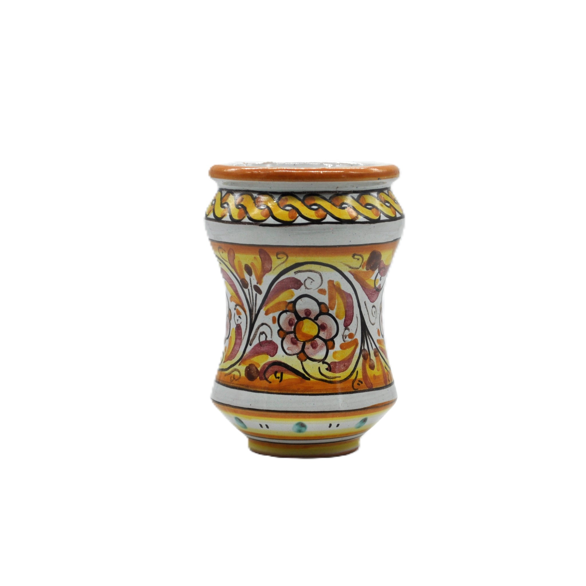 Vaso in Ceramica Siciliana H 13,5 cm Ø 8